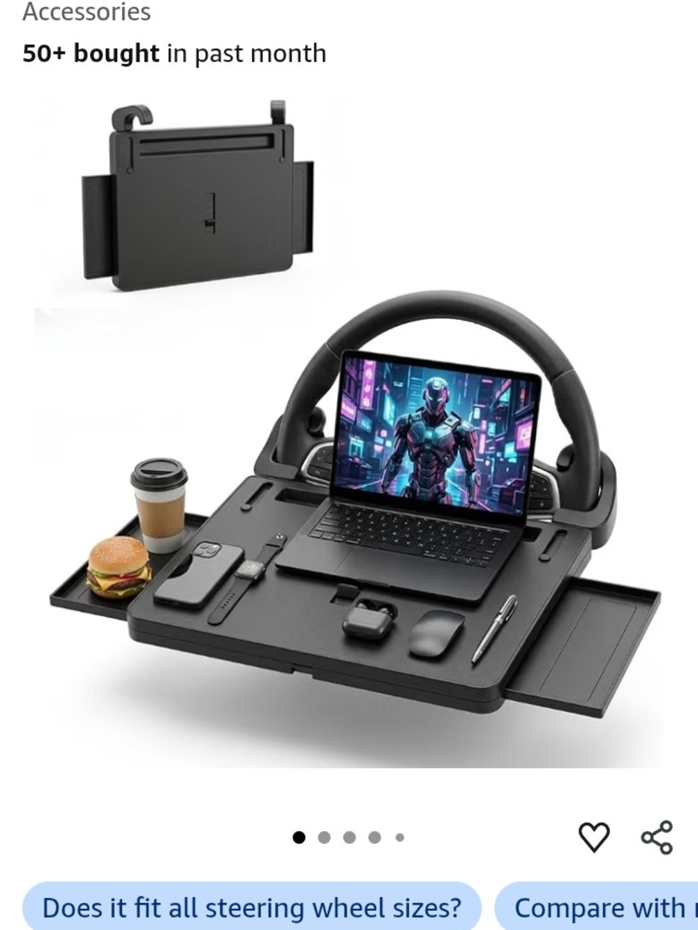 Multi-function Steering Wheel Table - Picture 6 of 8